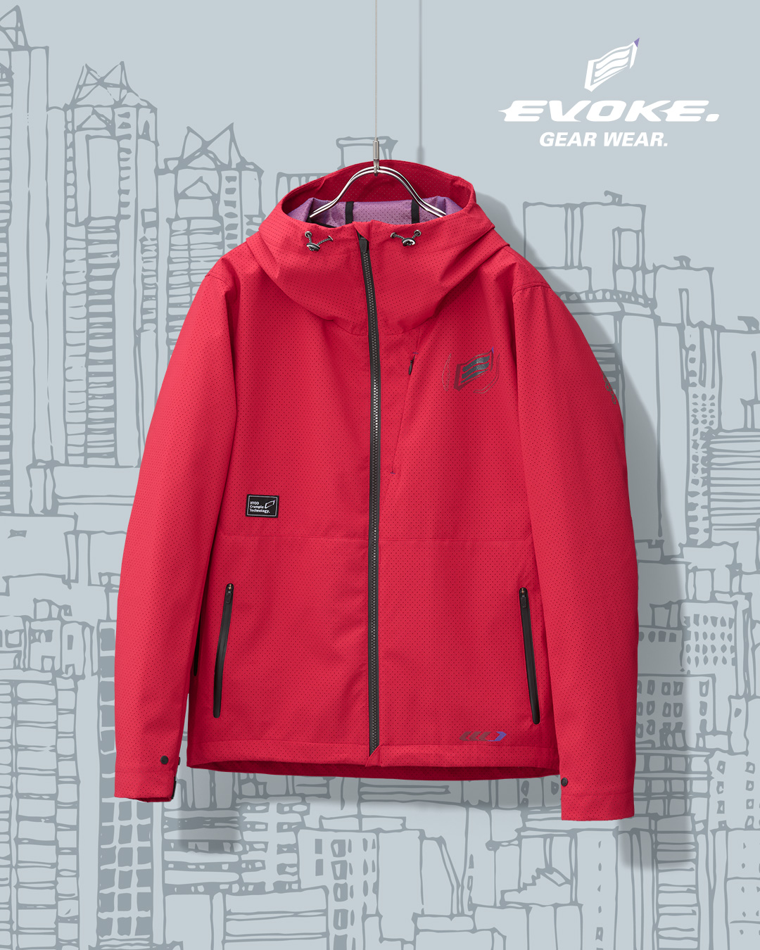 EVJ004M
EVOKE VENTED“Argo”
防水・防風フィルムをボンディングした3レイヤー構造の表地に小さ目のパンチング加工を施し、走行風の流入と通気性を高めています。
#hyod #bike #ヒョウドウプロダクツ #バイクウェア #バイクジャケット #ツーリングウェア #ツーリング