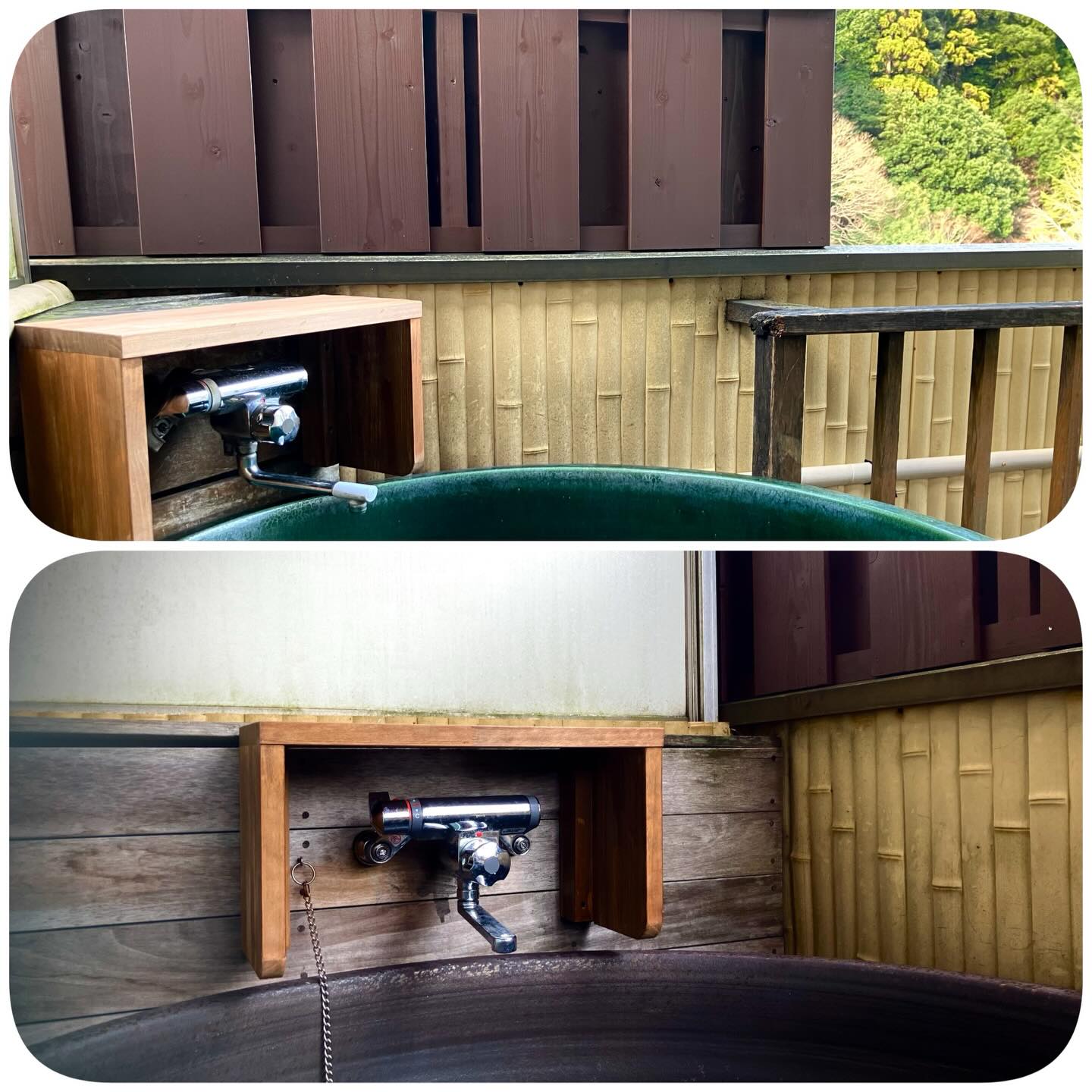 但馬の冬は厳しい⛄️
特別室露天風呂 雪が積もると凍結するので大工さんに囲いを作ってもらいました!
寒暖差で報知器が誤作動してしまうので更新!
安心してお過ごしいただくために少しずつですがメンテしていきます☀️