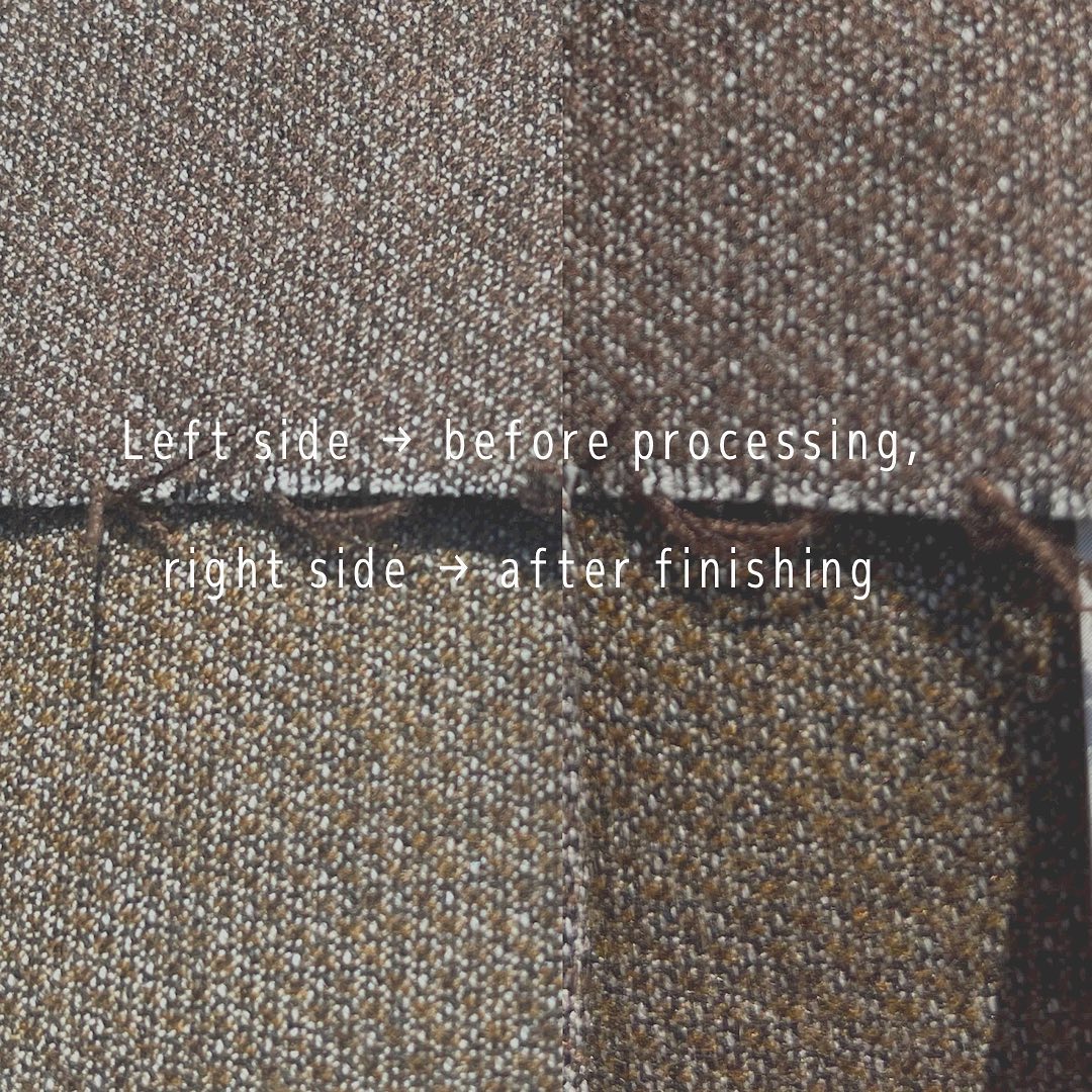 左側→#生機 織り上げた生地
右側→#起毛加工 後
上段→赤味の強いブラウン糸
下段→若干黄味がかっているブラウン糸
#起毛 すると色差が広がります。
#色合わせは難しい
#gifugram
#gifugramステッカー 欲しいな
#kawabo