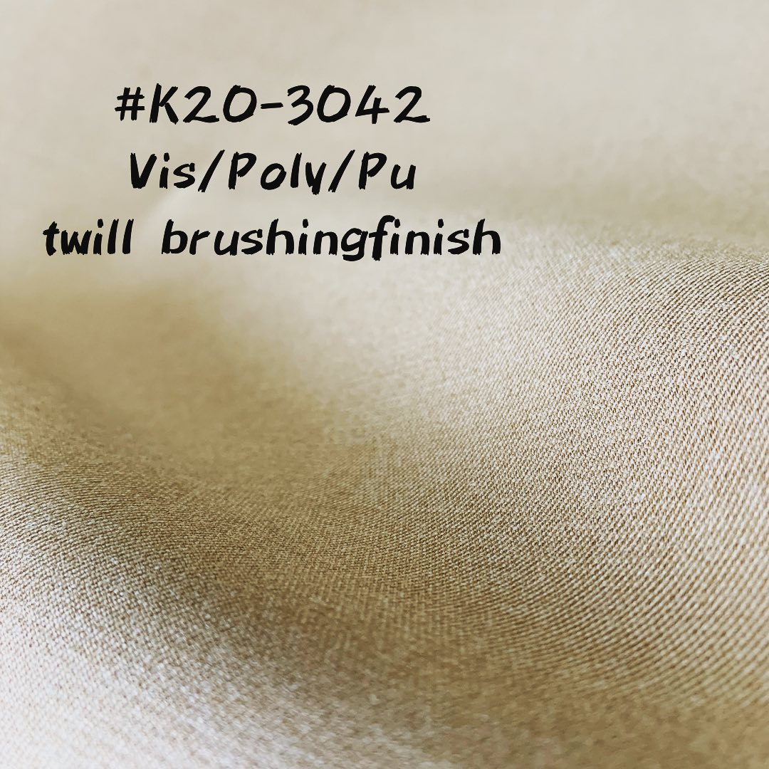 #K20 #3042 #viscose #poly #stretch #fabric #brushing #finish #twill #warm #kawabo #creu #piecedyed #woollike