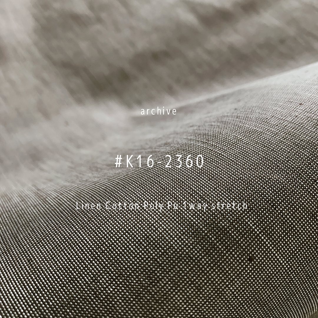 #アーカイブ #archive #archives #fabrics #linenfabric #linen #stretch #natural#cotton #mix #cloth #kawabo #creu #beige