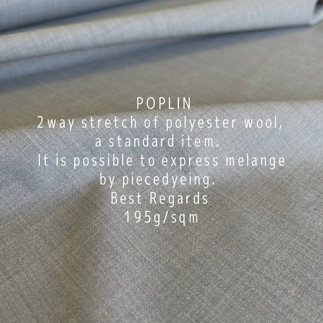 2way stretch of polyester wool, a standard item. It is possible to express melange by piecedyeing.
#2way #stretch #wool #poly
#melange
#kawabo
#gifusta
#textile