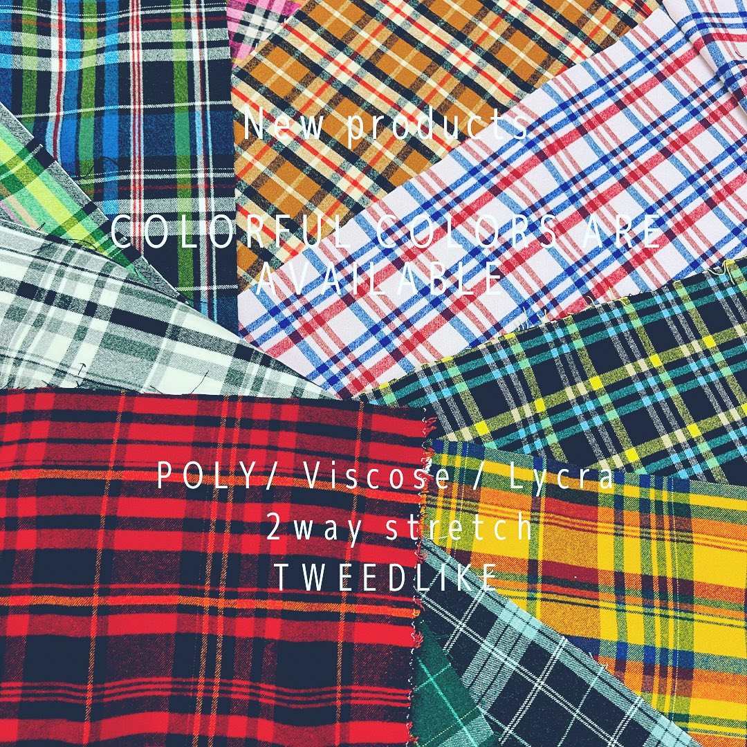 #colorful #colors
#poly #viscose #lycra
#stretch
#2way
#kawabo
#gifu
#check